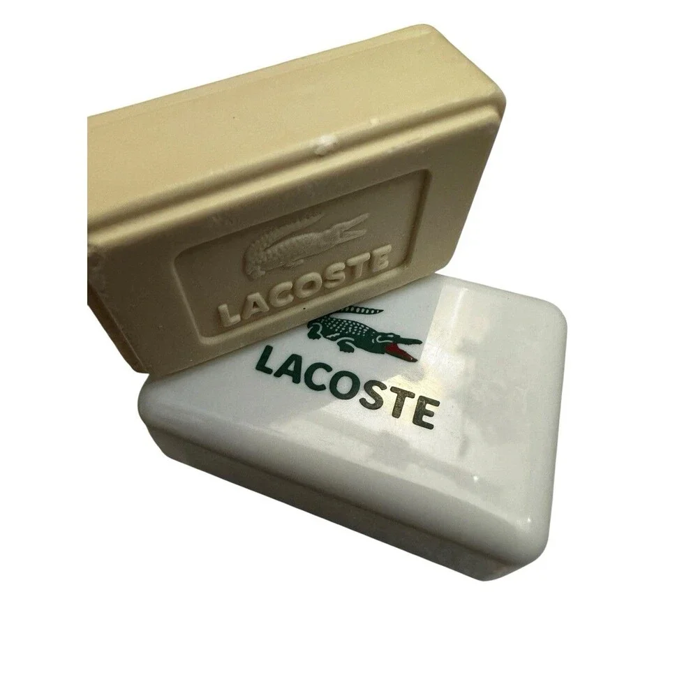 Lacoste Soap Savon VINTAGE - 2 Travel size Soaps 40g/1.4oz And a Case HTF